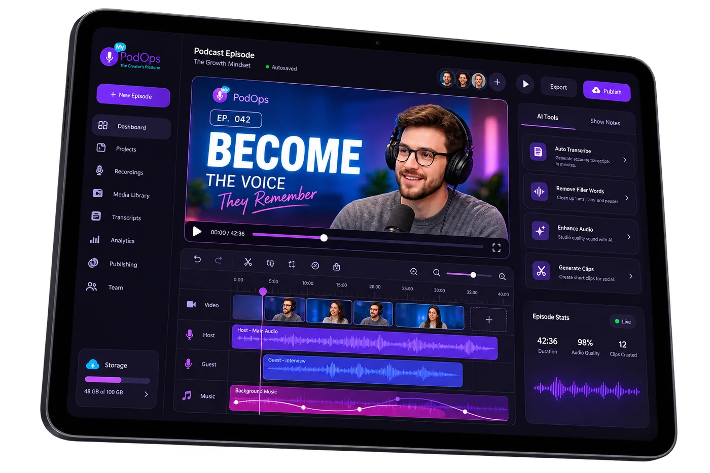 MyPodOps studio editor